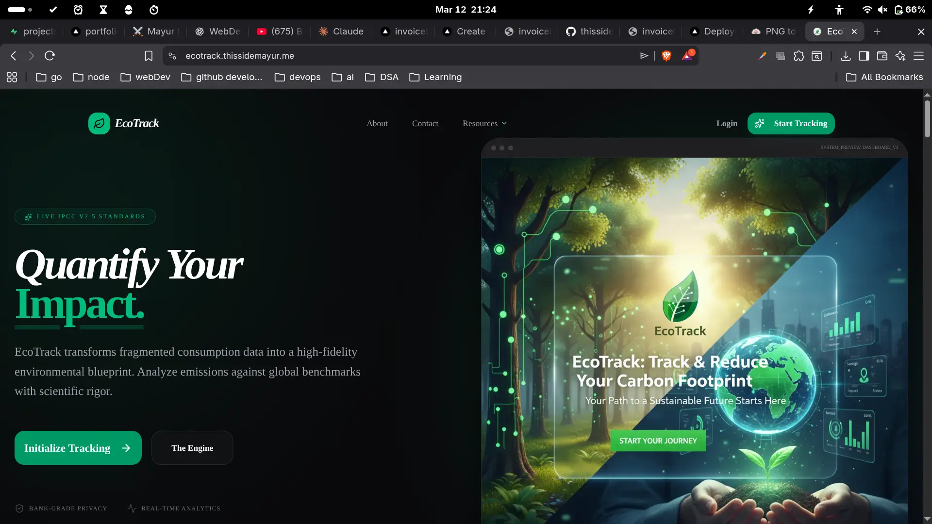 EcoTrack – Full-Stack Sustainability Tracker & Cloud Migration